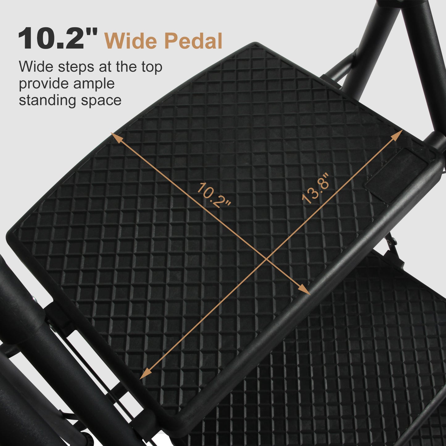 LEADALLWOOK 3 Step Ladder with Handrails Lightweight Folding Step Stool with Detachable Tool Bag for Home, Office, Kitchen and Garage,330lbs Capacity